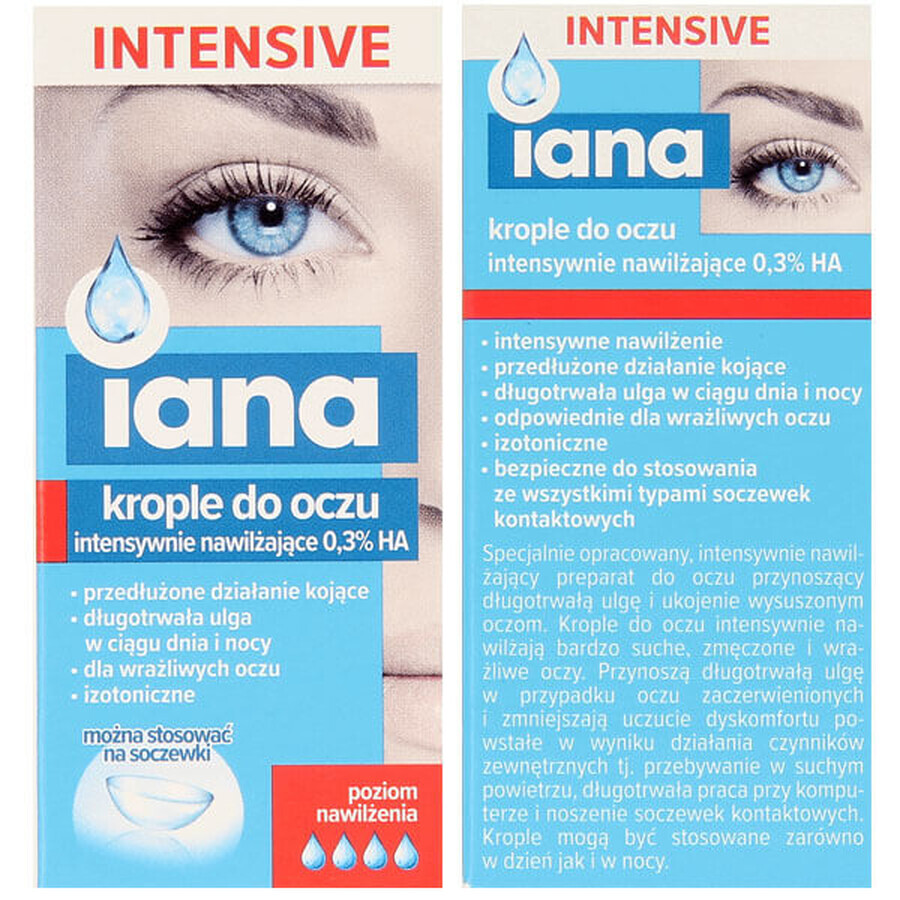 Iana Collyre hydratant intensif 0,3% HA, 10 ml