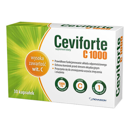 Ceviforte C1000, vitamine C 1000 mg, 30 gélules