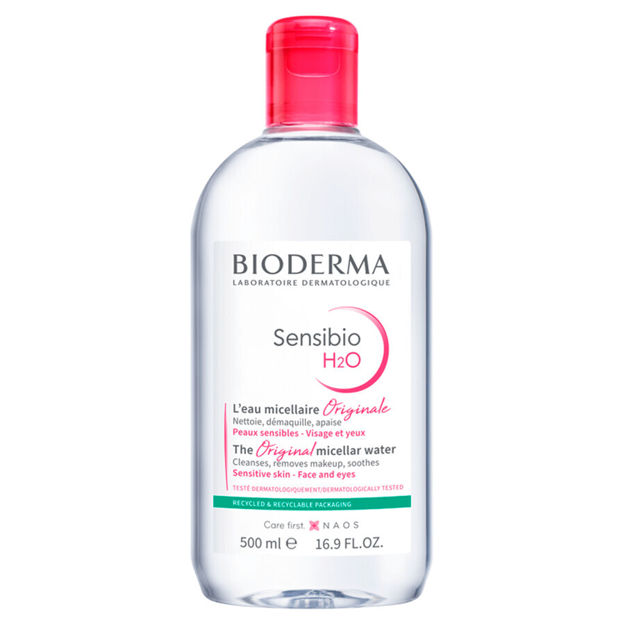 Bioderma Sensibio H2O, eau micellaire, peaux sensibles, 500 ml