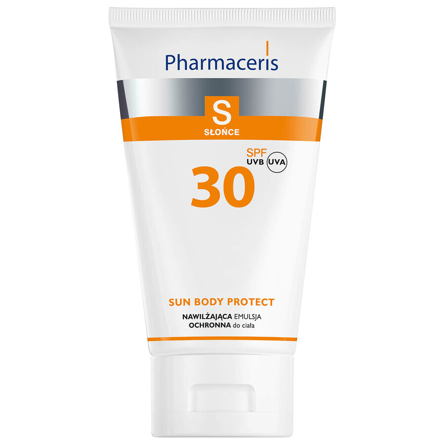 Pharmaceris S, Sun Body Protect, émulsion protectrice et hydratante pour bains de soleil SPF 30, 150 ml