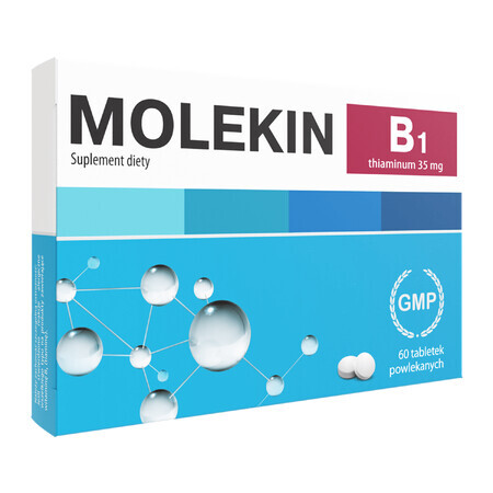 Molekin B1, thiamine 35 mg, 60 comprimés enrobés