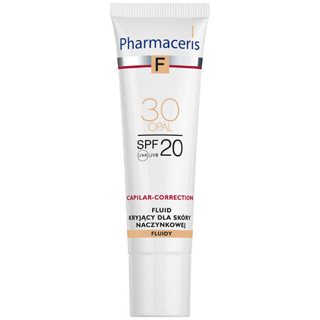 Pharmaceris F, fluid opac pentru pielea vasculară SPF 20, nr. 30, opal, 30 ml