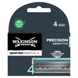 Wilkinson Sword Quattro Titanium Sensitive, inserts de remplacement, 4 pièces