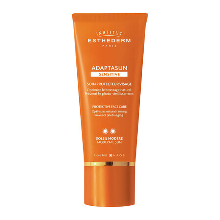 Esthederm Adaptasun, crème protectrice visage qui accélère le bronzage, peau normale, 50 ml