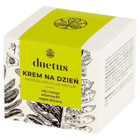 Duetus, Cremă de zi, hidratează, reglează, matifiază, 50 ml