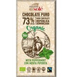 Organic dark chocolate with mint 73% cocoa, 100g, Pronat