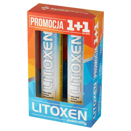 Litoxen Electrolytes, arôme orange, 2 x 20 comprimés effervescents