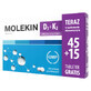 Molekin D3 + K2, vitamine D 2000 UI + vitamine K 75 &#181;g, 45 comprim&#233;s enrob&#233;s + 15 comprim&#233;s offerts