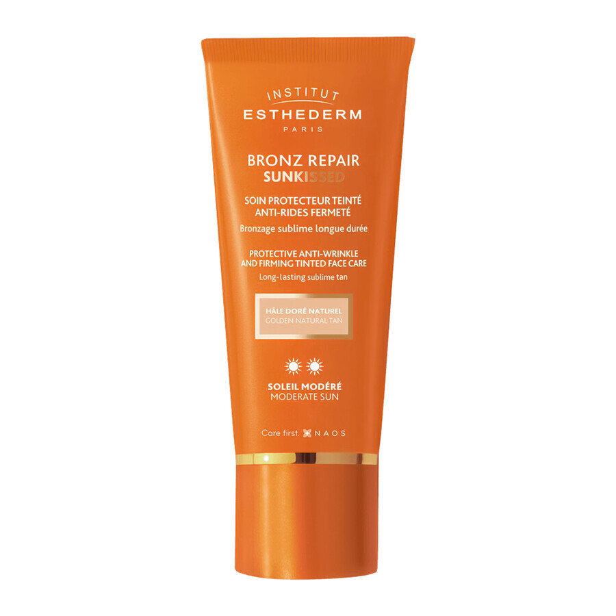 Esthederm Riparatore Bronz, Crema Viso per Sole Moderato, 50 ml