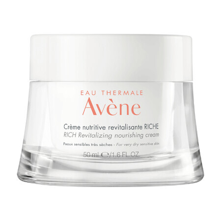 Avène LesEssentiels, crème nourrissante revitalisante à consistance riche, peaux sensibles et très sèches, 50 ml