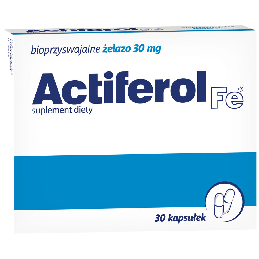 Actiferol FE 30 mg, 30 gélules