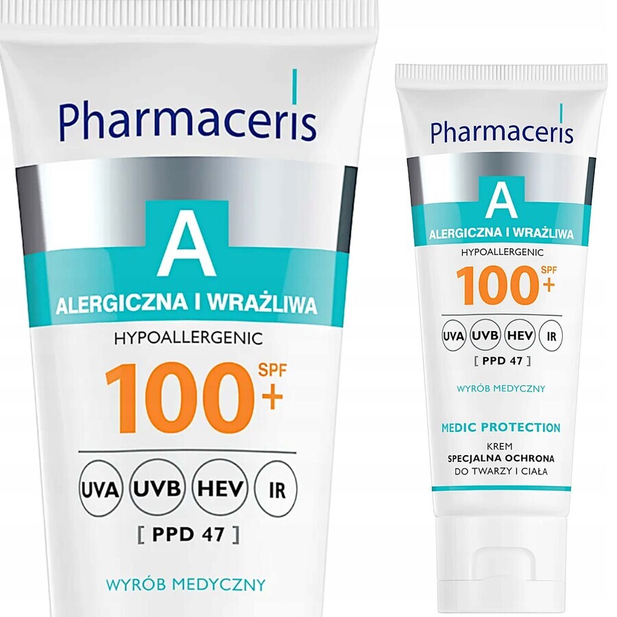 Pharmaceris A Crème Protection Spéciale SPF 100+ Visage & Corps, 75 ml