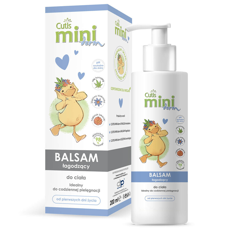 Balsamo Lenitivo Mini Derm Cutis, 200 ml.