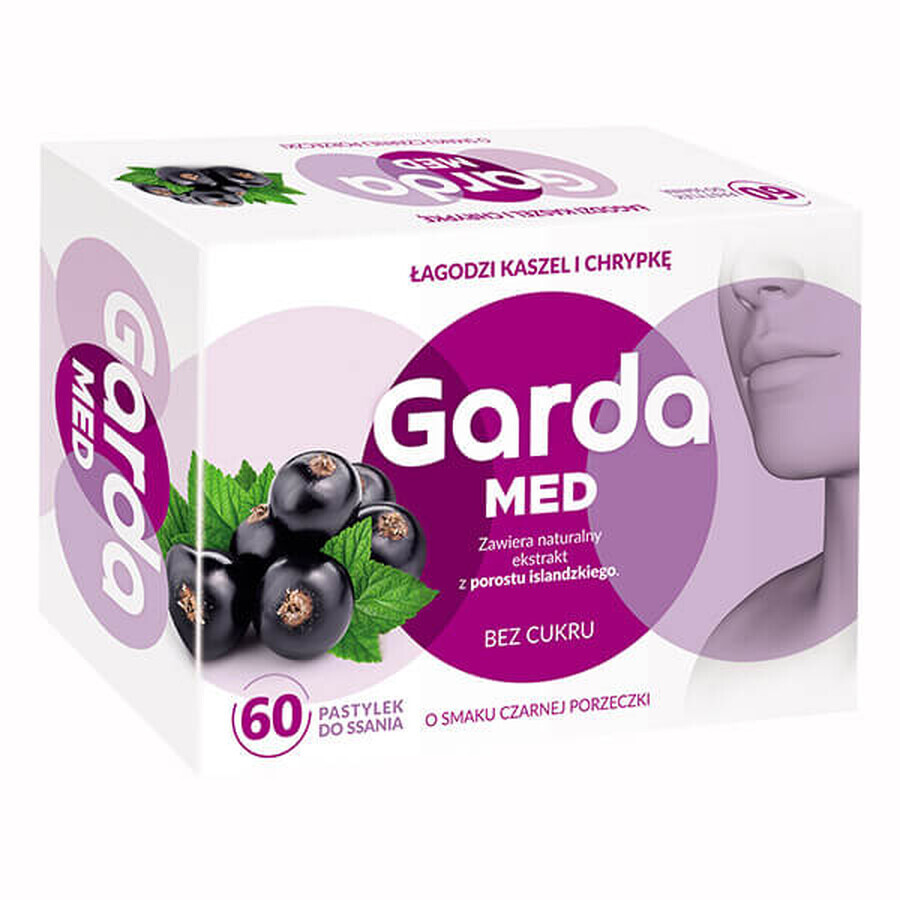 Garda Med, arôme cassis, 60 pastilles