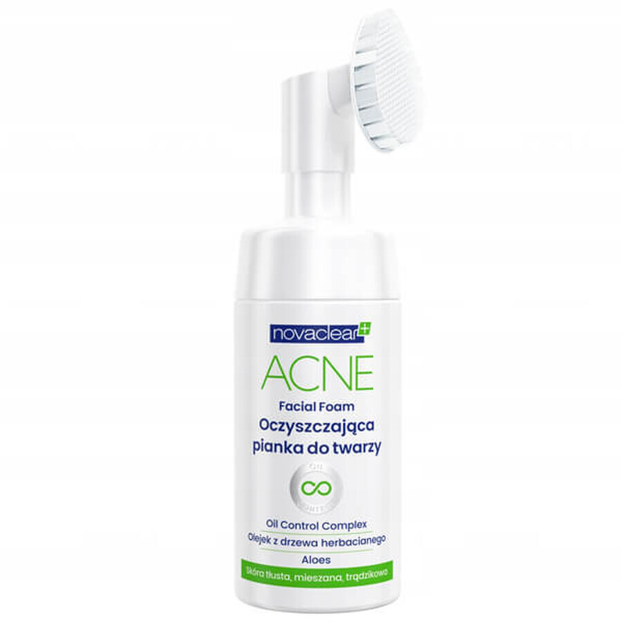 Novaclear Acne, spumă de curățare a feței, 100 ml