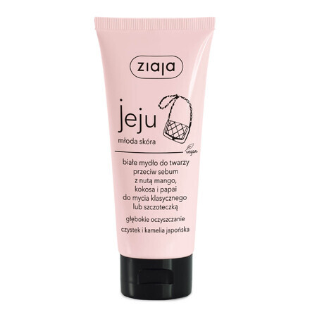 Ziaja Jeju, savon visage anti-sébum, 75 ml