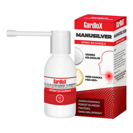 Gardlox Manusilver, spray pour la gorge, 30 ml