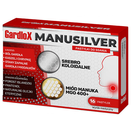 Gardlox Manusilver, 16 pastilles