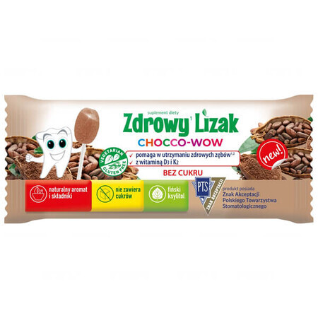 Sucette Healthy Chocco-Wow, saveur cacao, 1 pièce