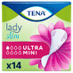 Tena Lady Slim, serviettes urologiques, Ultra Mini, 14 pi&#232;ces