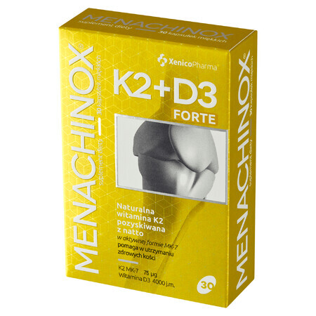 Menachinox K2 + D3 4000 UI Forte, 30 capsules molles