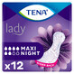 Tena Lady, serviettes hygi&#233;niques sp&#233;cialis&#233;es, Maxi Night, 12 pi&#232;ces