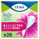 Tena Lady Slim, serviettes urologiques, Ultra Mini, 28 pi&#232;ces