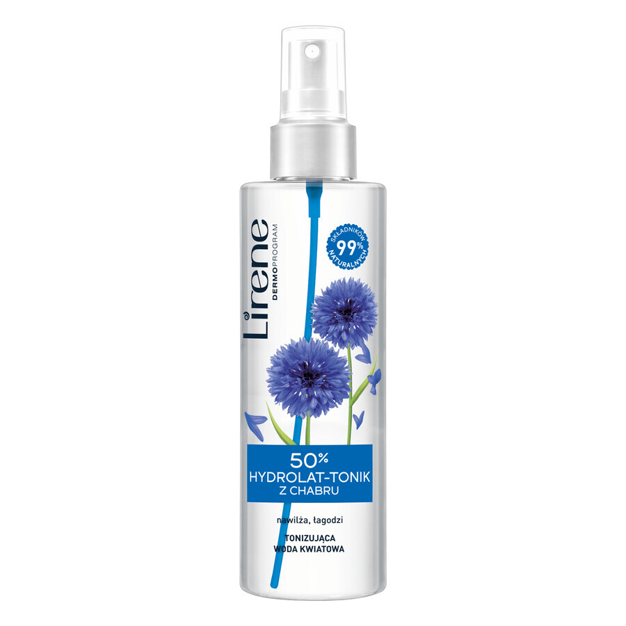 Lirene, hydrolat de bleuet 50%, eau florale tonique, 200 ml