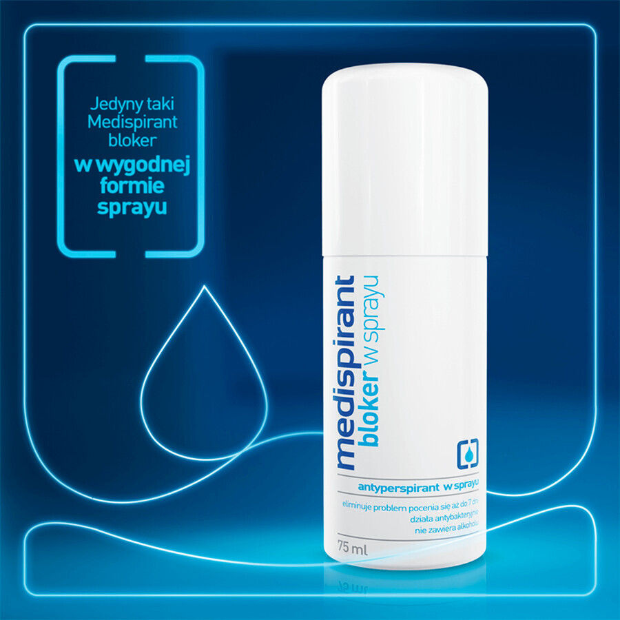 Medispirant, Bloker w sprayu, 75 ml - Dugi termin wanoci!