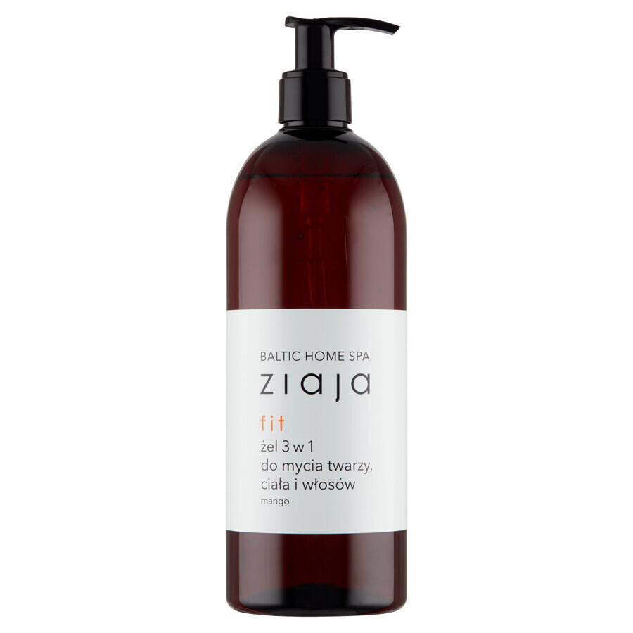 Ziaja Baltic Home Spa Fit, gel 3en1 pour laver le visage, le corps et les cheveux, 500 ml