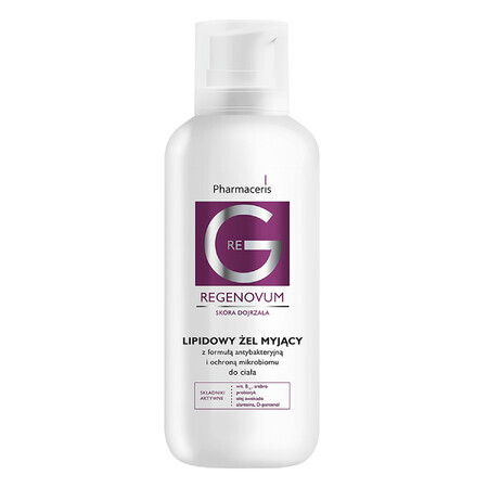 Pharmaceris Regenovum, Gel Detergente Lipidico per il Corpo, 400 ml