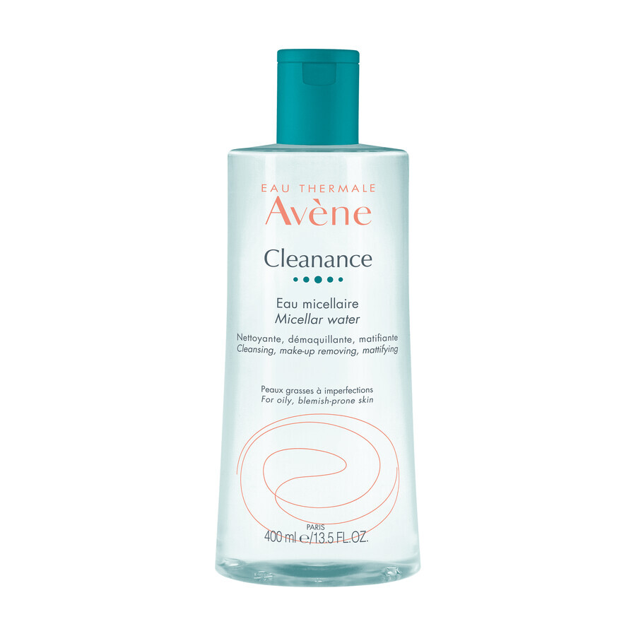 Avene Cleanance, Apă micelară pentru față și ochi, ten gras cu imperfecțiuni, 400 ml