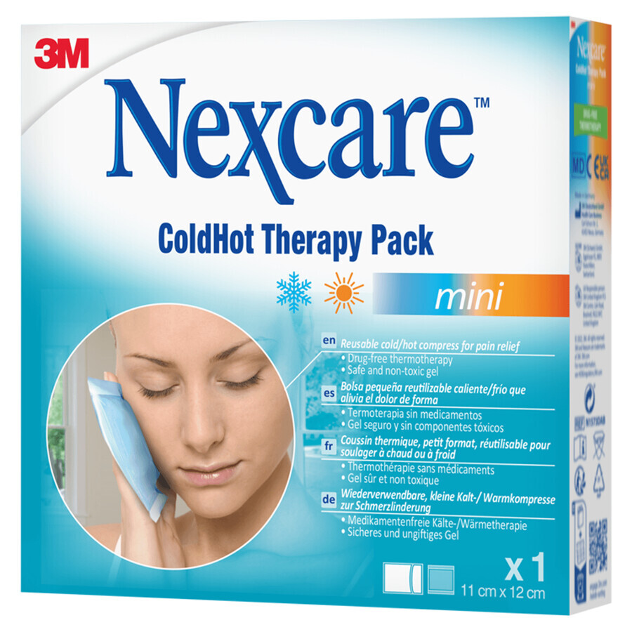 Nexcare ColdHot Mini, pack de gel chaud-froid, 11 cm x 12 cm, 1 pièce