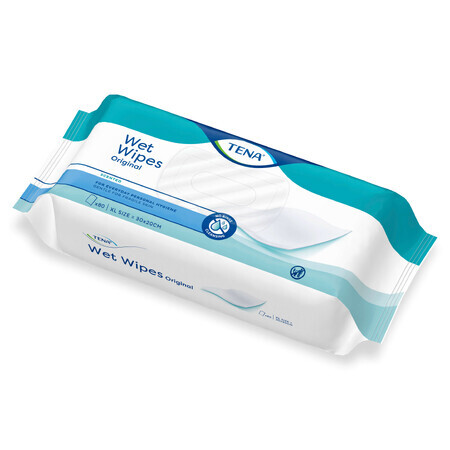 Tena Wet Wipes Original, lingettes humides pour l&#39;hygiène personnelle, 80 pièces