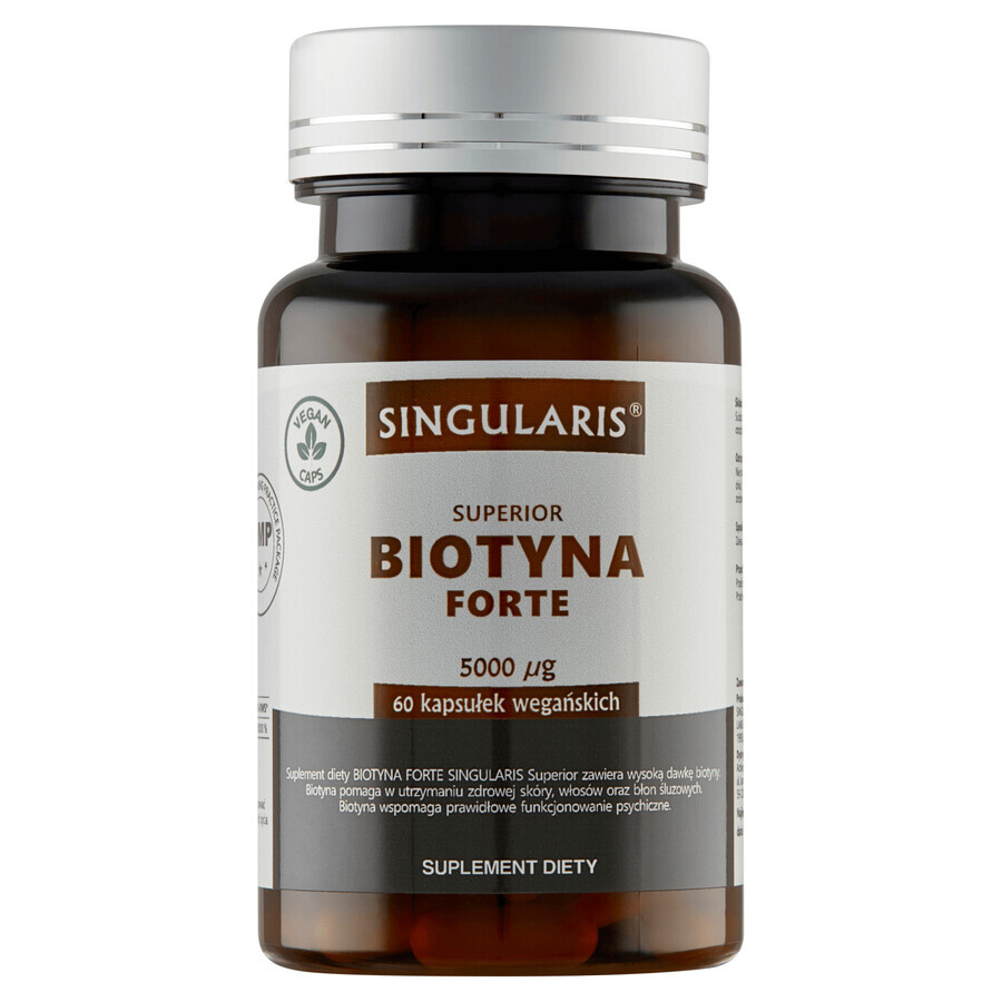 Singularis Superior Biotin Forte 5000 µg, 60 gélules végétaliennes