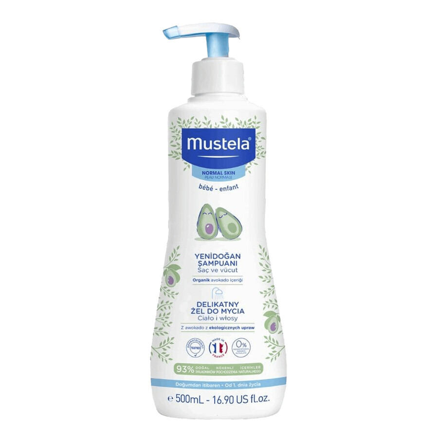 Mustela Bebe Enfant, Gel de spălare a corpului, din prima zi, 500 ml