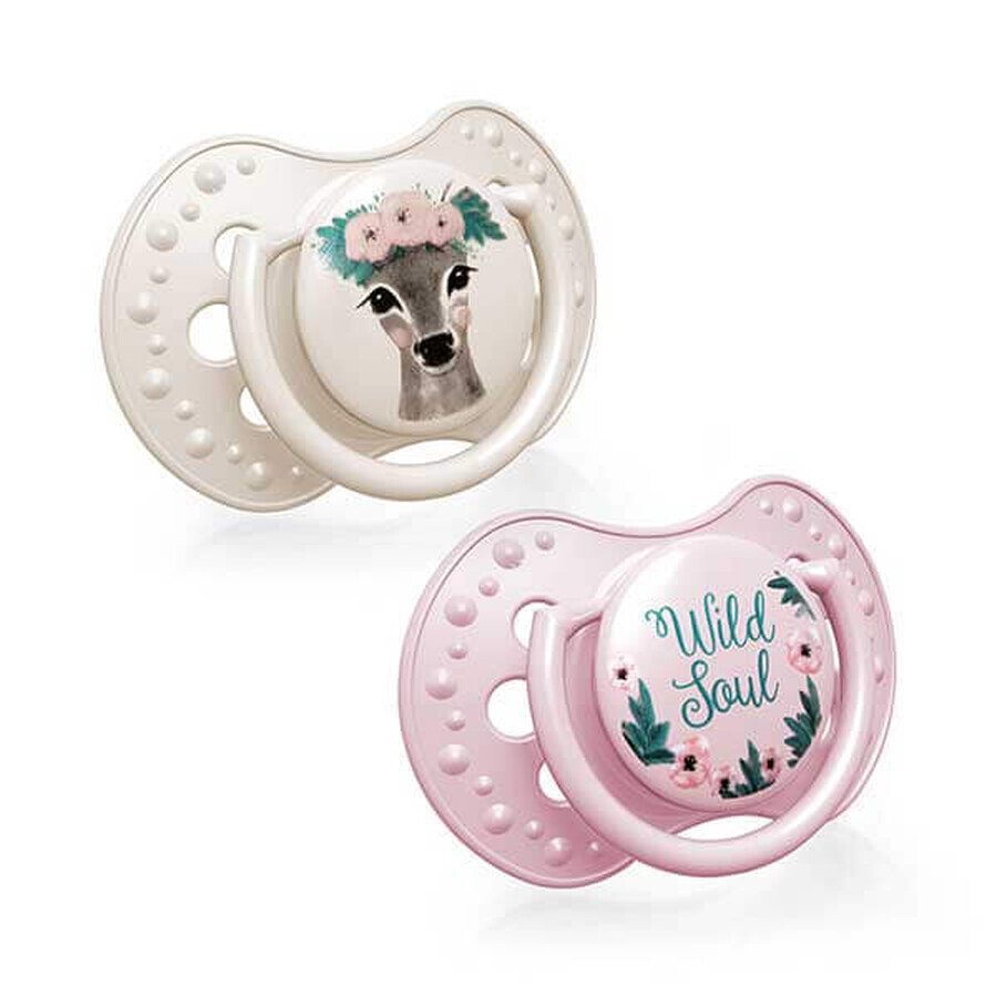 Lovi, dummy, silicone, dynamic, Wild Soul Girl, 22/884, 6-18 months, 2 pcs.