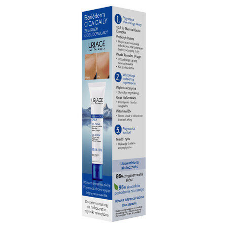 Uriage Bariederm CICA Daily, gel-crème reconstructeur peaux sensibles, 40 ml