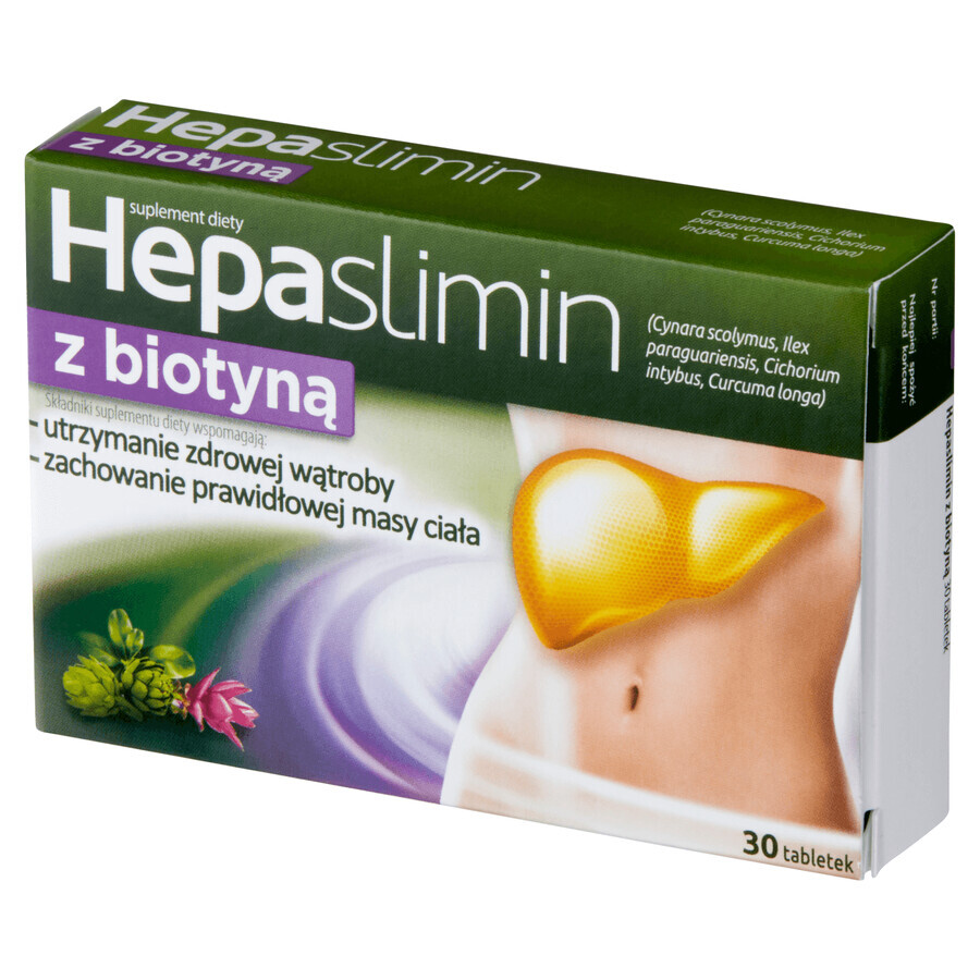 Hépaslimine avec biotine, 30 comprimés