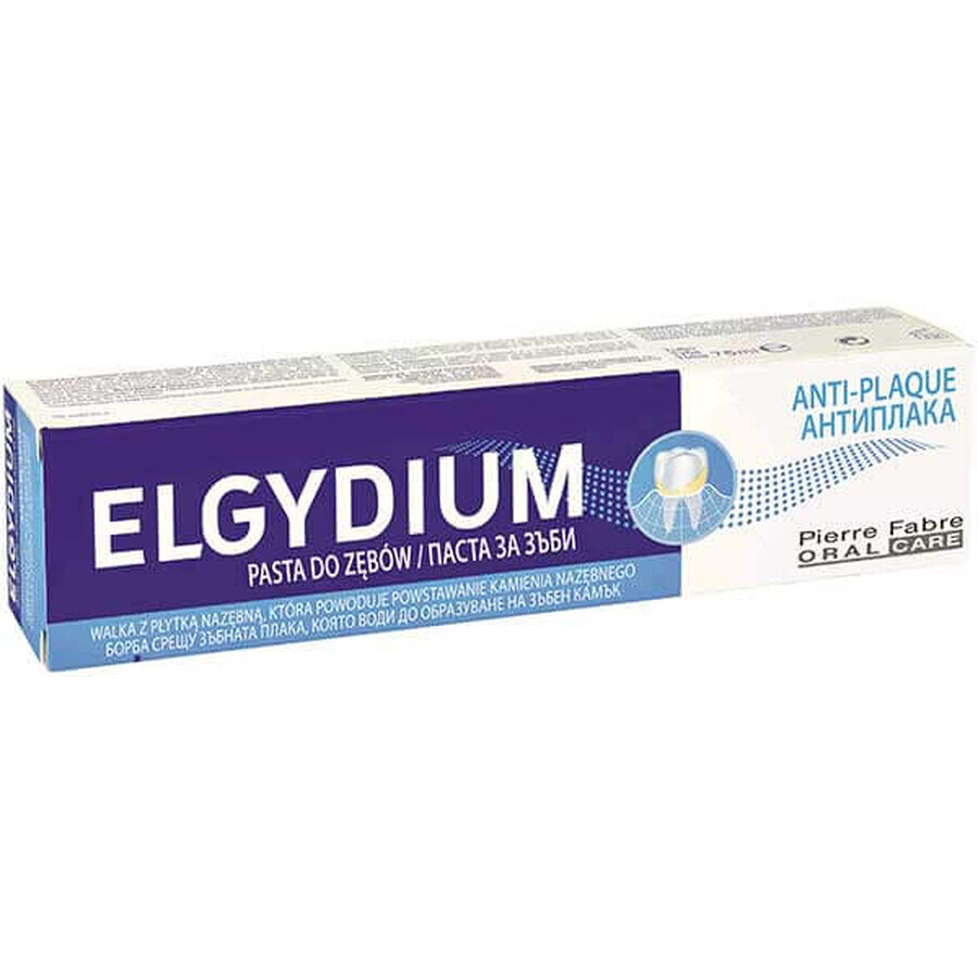 Elgydium Zahncreme gegen Plaque und Karies, 75ml - Schutz und Frische für Zähne und Zahnfleisch