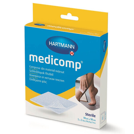 Boîtes stériles Medicomp 10 x 10 cm, 5 x 2 pièces, Hartmann
