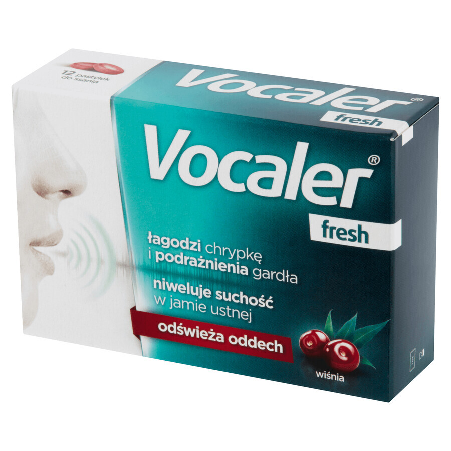 Vocaler Fresh, cereza, 12 pastillas