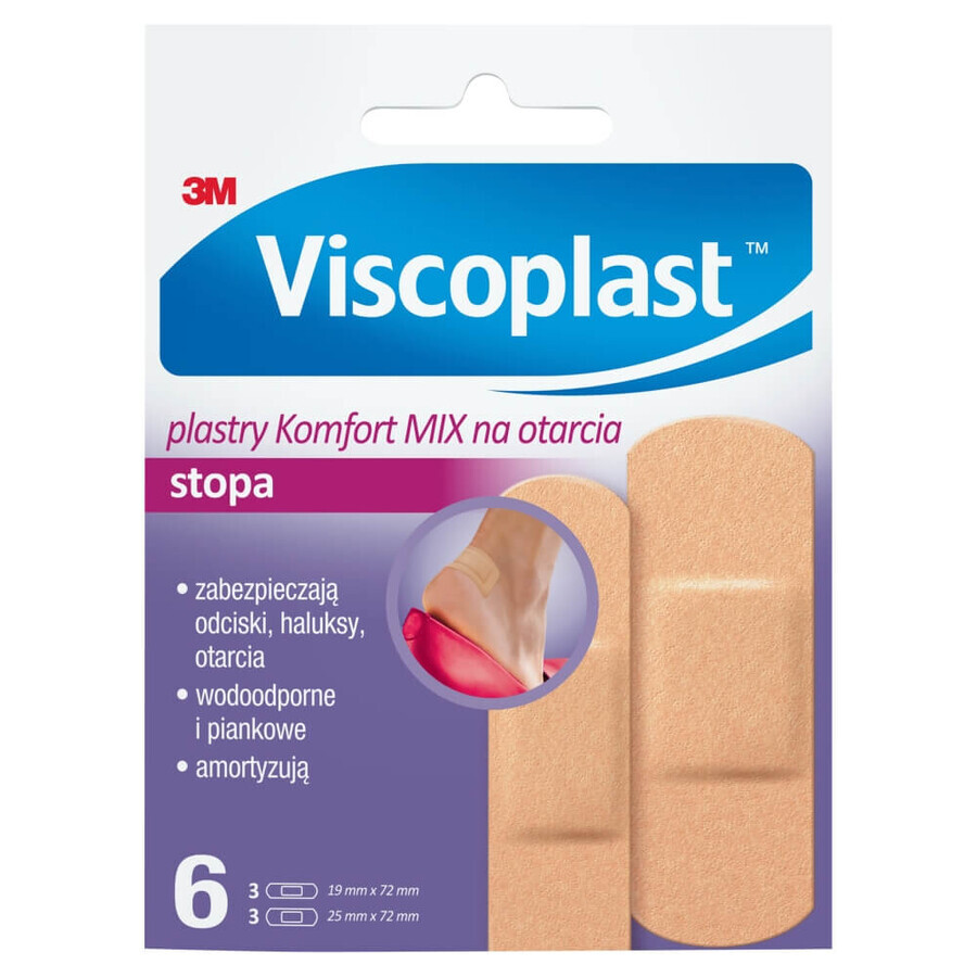 Viscoplast Stopa Komfort Mix cerotti per abrasioni, 6 pezzi