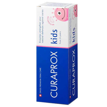 Curaprox Kids, dentifrice pour enfants, au fluor 1450 ppm, pastèque, à partir de 6 ans, 60 ml