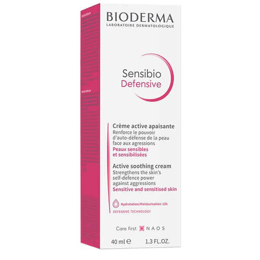 Bioderma Sensibio Defensive, crema facial calmante, piel sensible, 40 ml