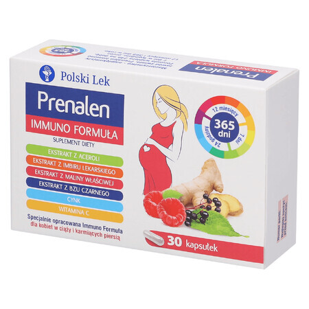 Prenalen Immun Formula - Integratore Alimentare in Capsule, Confezione da 30