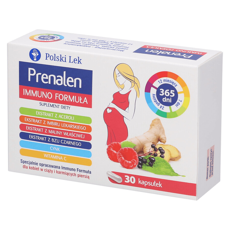 Prenalen Immuno Formula, pour la femme enceinte et allaitante, 30 gélules