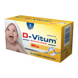 D-Vitum 400 UI, vitamine D pour nouveau-nés, nourrissons et enfants, 90 gélules twist-off