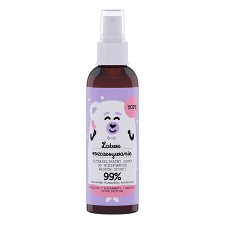 Yope Easy Combing, ultrazachte spray die het kammen van het haar vergemakkelijkt, voor kinderen vanaf 3 jaar, 150 ml