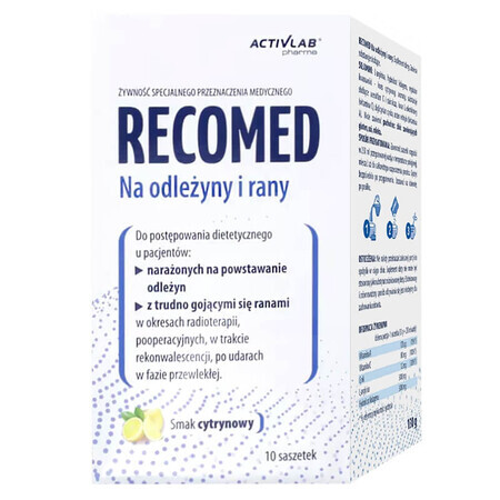 ActivLab Pharma RecoMed Pour Escarres et Plaies, saveur citron, 10 sachets